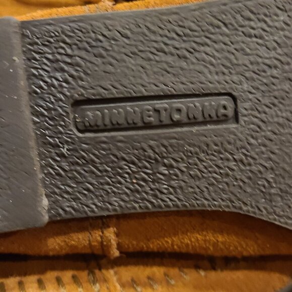 Minnetonka 1632 Boots Brown 3 Layer Suede Fringe Womens size 8 - Picture 10 of 11